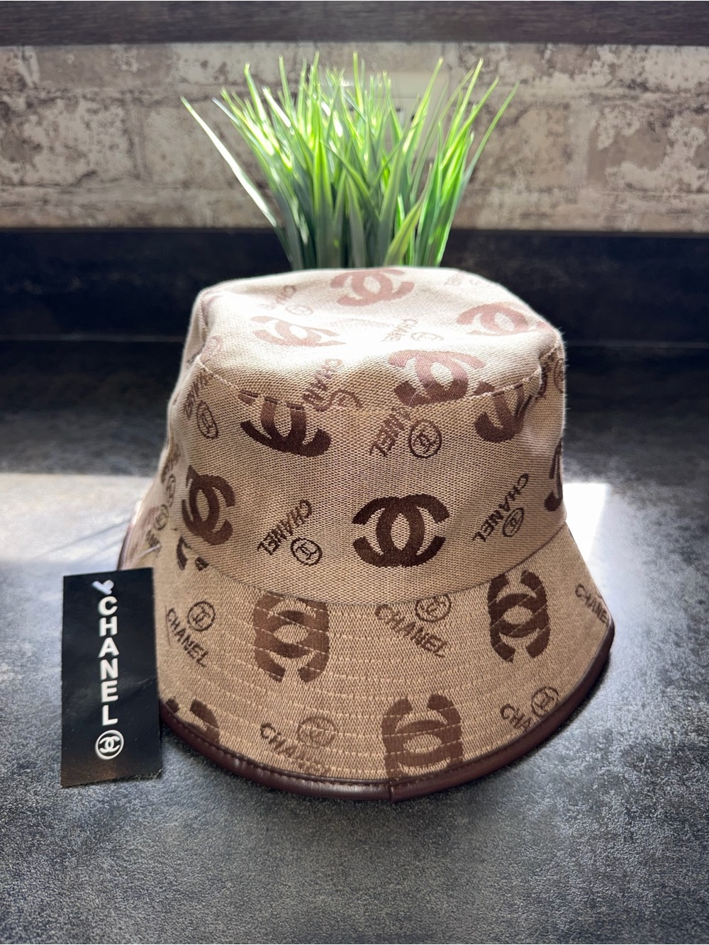 Chanel Brown Bucket Hat